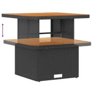 Градински Софа Комплект 8 pcs Черно полиратан