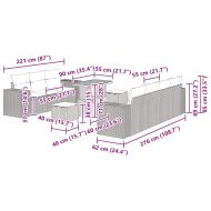 Градински Софа Комплект 10 pcs Черно полиратан