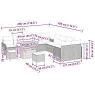 Градински Софа Комплект 13 pcs Черно полиратан