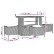 Градински Софа Комплект 14 pcs Черно полиратан