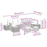 Градински Софа Комплект 10 pcs Черно полиратан