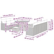 Градински Софа Комплект 10 pcs Черно полиратан