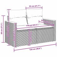 Градински Софа Комплект 10 pcs Бежово полиратан
