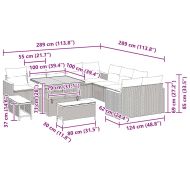 Градински Софа Комплект 13 pcs Бежово полиратан