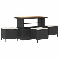 Градински Софа Комплект 14 pcs Черно полиратан