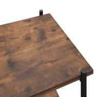 3-етажна етажерка, черно и естествено, 80x40x92 см