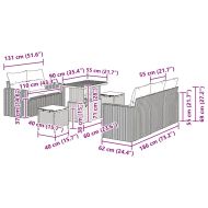 Градински Софа Комплект 8 pcs Бежов и Светло Сив полиратан