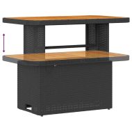 Градински Софа Комплект с възглавница 10 pcs Черно и кремаво