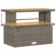 Градински Софа Комплект с възглавница със съхранение 13 pcs Сив