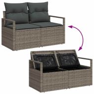 Градински Софа Комплект с възглавница със съхранение 13 pcs Сив