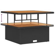 Градински Софа Комплект Черен и кремав 231 x 224 x 85 см