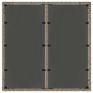 Комплект за хранене в градината 3 pcs Сив полиратан