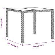 Комплект за хранене в градината 5 pcs Черно полиратан