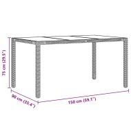 Комплект за хранене в градината 7 pcs Сив полиратан