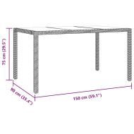 Комплект за хранене в градината 7 pcs Бежово полиратан