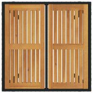 Комплект за хранене в градината 5 pcs Черно полиратан