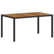 Комплект за хранене в градината 7 pcs Черно полиратан