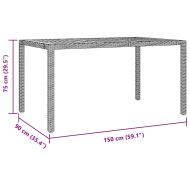 Комплект за хранене в градината 7 pcs Черен и кафяв полиратан