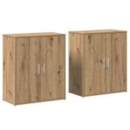 Служебен шкаф 2 pcs Дъб 60 x 31 x 70 см Инженерно дърво