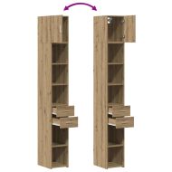 Шкаф за съхранение с чекмедже 2 pcs Дъб 30 x 42,5 x 225 см