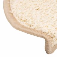 Изтривалки за стълби, 30 бр., 65x21x4 см, кремави, полукръгли, големи