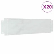 Ограничители за тревни площи 20 pcs Сребрист 100 x 25 x 0,07 см