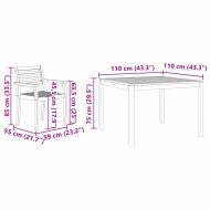 Комплект за хранене в градината 3 pcs Кафяво
