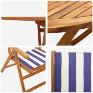 Комплект за хранене в градината 7 pcs Синьо и бяло