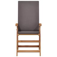 Градински стол 4 pcs Кафяв и сив 57 x 71.5 x 104 см