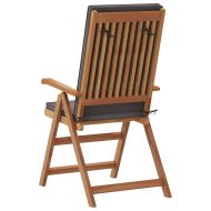 Градински стол 4 pcs Кафяв и сив 57 x 71.5 x 104 см