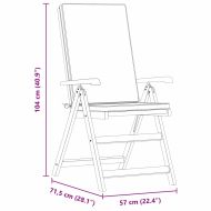 Градински стол 6 pcs Кафяв и сив 57 x 71.5 x 104 см