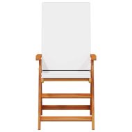 Градински стол 4 pcs Кафяв и бял 57 x 71.5 x 104 см