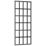 Плъзгаща се врата с обков черна 76x205 см ESG стъкло