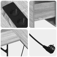 Бюро с чекмедже Сив Сонома 182 x 101 x 87,5 см Инженерно дърво