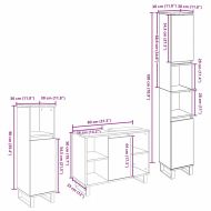 Комплект мебели за баня с рафт 3 pcs Кафяво Инженерно дърво