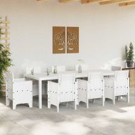 Градинска маса Бяло 250 x 100 x 73 см полиратан