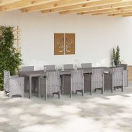 Градинска маса Светлосиво 350 x 100 x 74 см полиратан