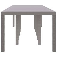 Градинска маса Светлосиво 350 x 100 x 74 см полиратан
