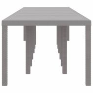 Градинска маса Светлосиво 400 x 100 x 73 см полиратан