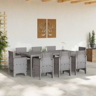 Комплект за хранене в градината 9 pcs Светлосиво Полипропилен