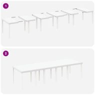 Комплект за хранене в градината с възглавница 13 pcs Бяло