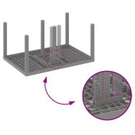Комплект за хранене в градината 5 pcs Светлосиво Ратан Polt