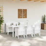 Комплект за хранене в градината 7 pcs Бяло Полипропилен