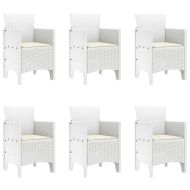 Комплект за хранене в градината 7 pcs Бяло Полипропилен