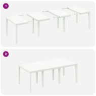 Комплект за хранене в градината 7 pcs Бяло Полипропилен