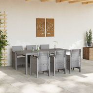 Комплект за хранене в градината 7 pcs Светлосиво Полипропилен
