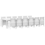 Комплект за хранене в градината 13 pcs Бяло Ратан Polt