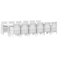 Комплект за хранене в градината 13 pcs Бяло Ратан Polt