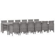 Комплект за хранене в градината 13 pcs Светлосиво Ратан Polt