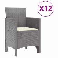 Комплект за хранене в градината 13 pcs Светлосиво Ратан Polt